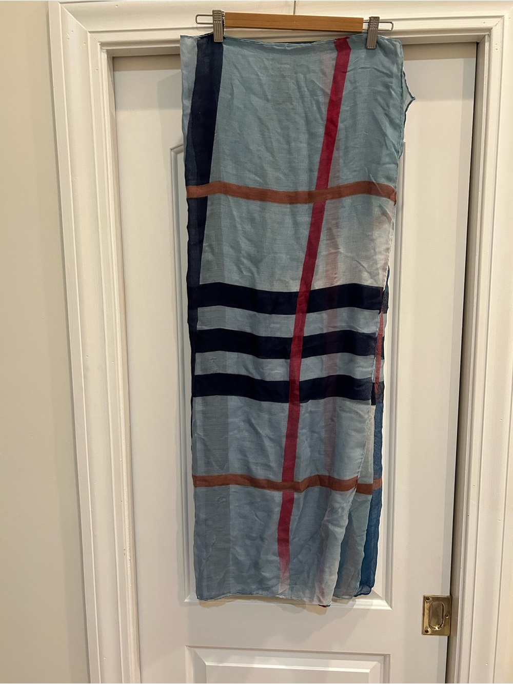 Light Blue Plaid Sheer Women's Skirt/Pareo or scarf